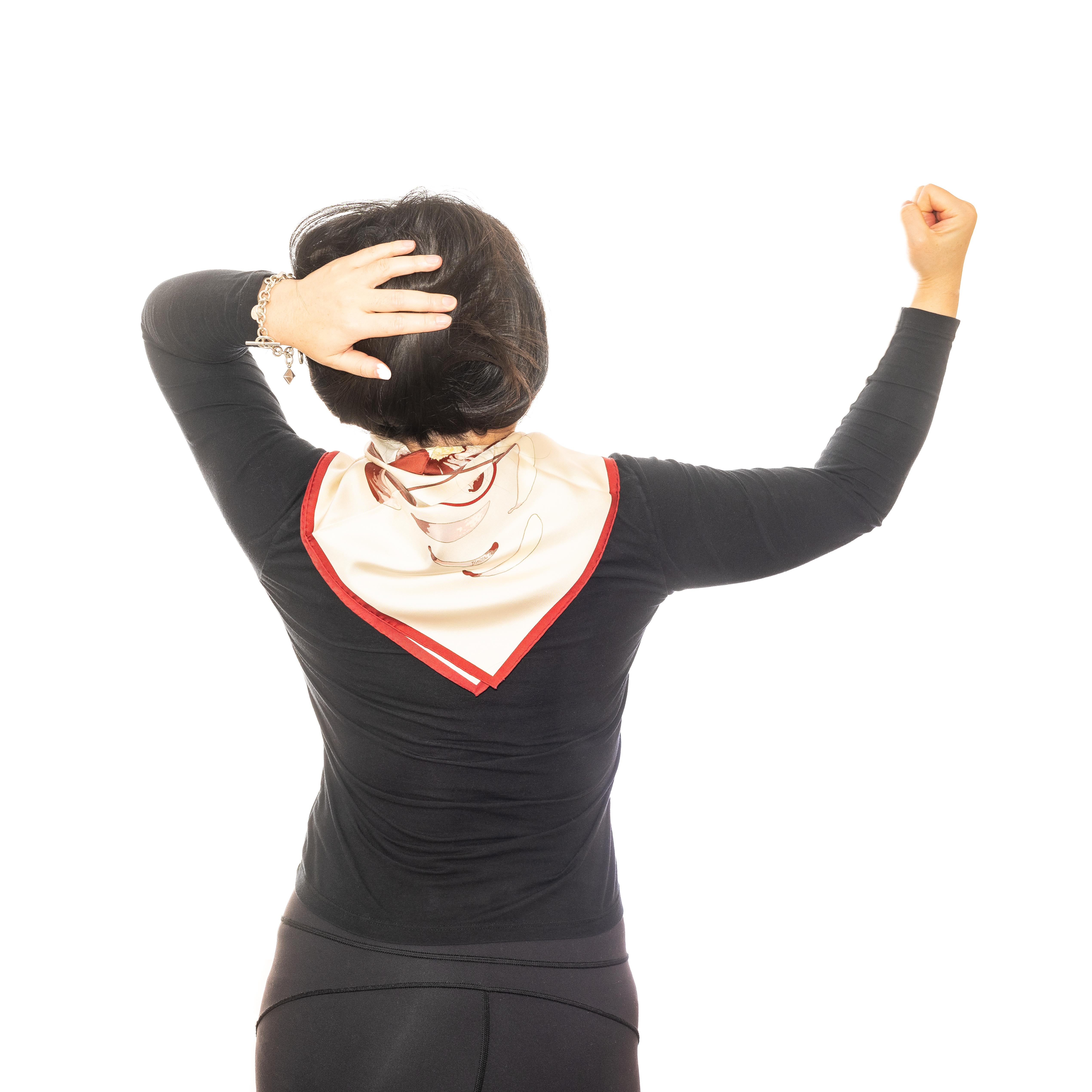 Auth. Hermes Silk Scarf Au Gré du Vent – Bordeaux Beige - Mint - Collector en Excelente estado para la venta en Ottawa, CA