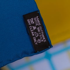 Autor. Hermes Seidenschal - Camails - Blau - &New mit Pflegeetikett