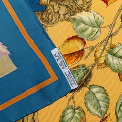 Auth. Hermes Silk Scarf - Casse Noisette – Bleu pétrole Marron Vert - Mint Rare