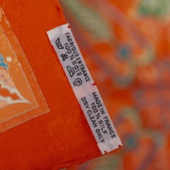 Auth. Hermes Foulard en soie Ciels Byzantins - Jacquard - Orange Blanc Cerulean Mint !