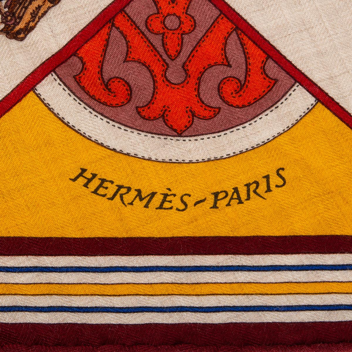Hermès 'Couvertures Nouvelles Losange' scarf in multi color cashmere and silk (assumed as tag is missing). Has been worn and is in excellent condition.

Width 48cm (18.7in)
Length 114cm (44.5in)