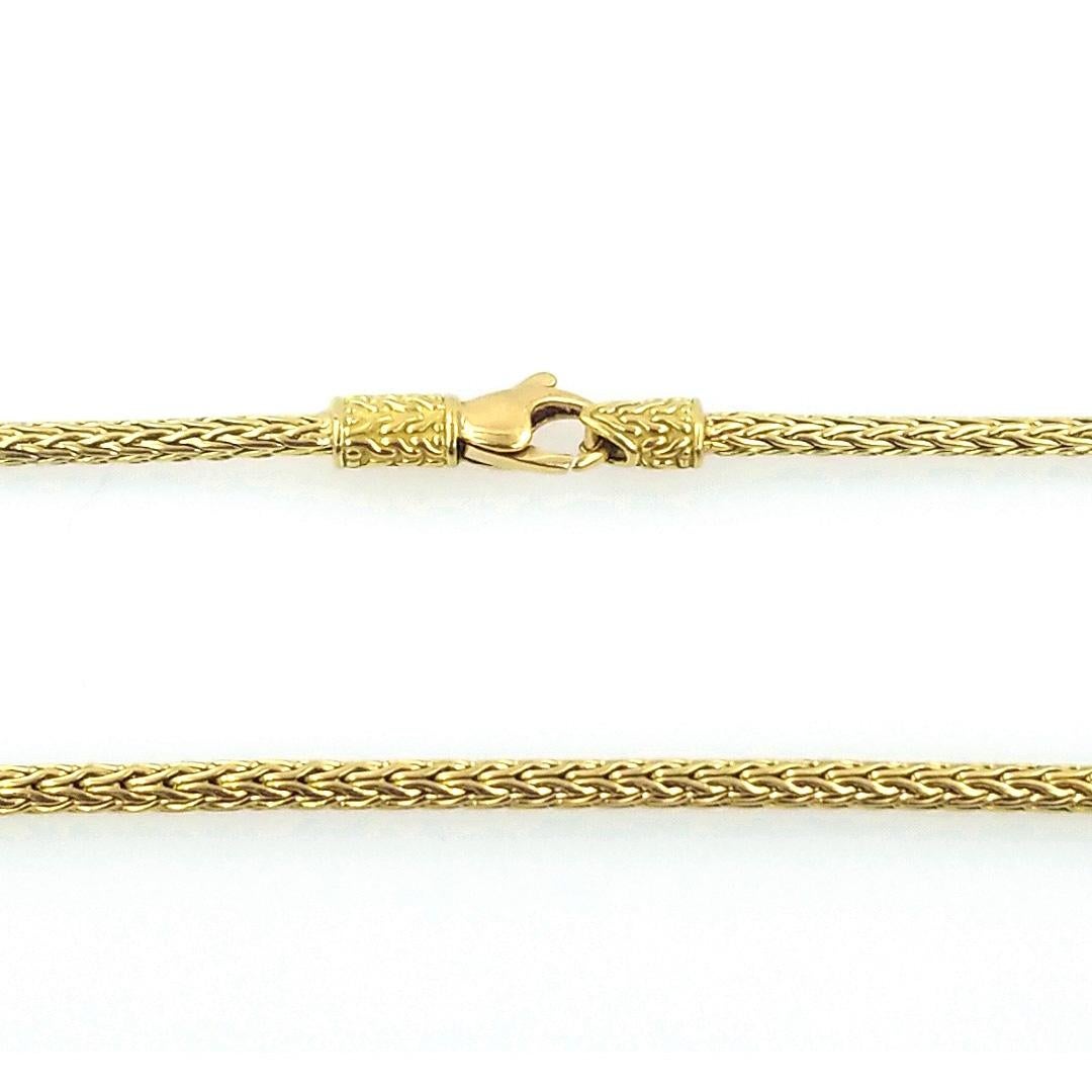 Women's or Men's Auth John Hardy 18 Karat Yellow Gold Reversible Classic Chain Necklace