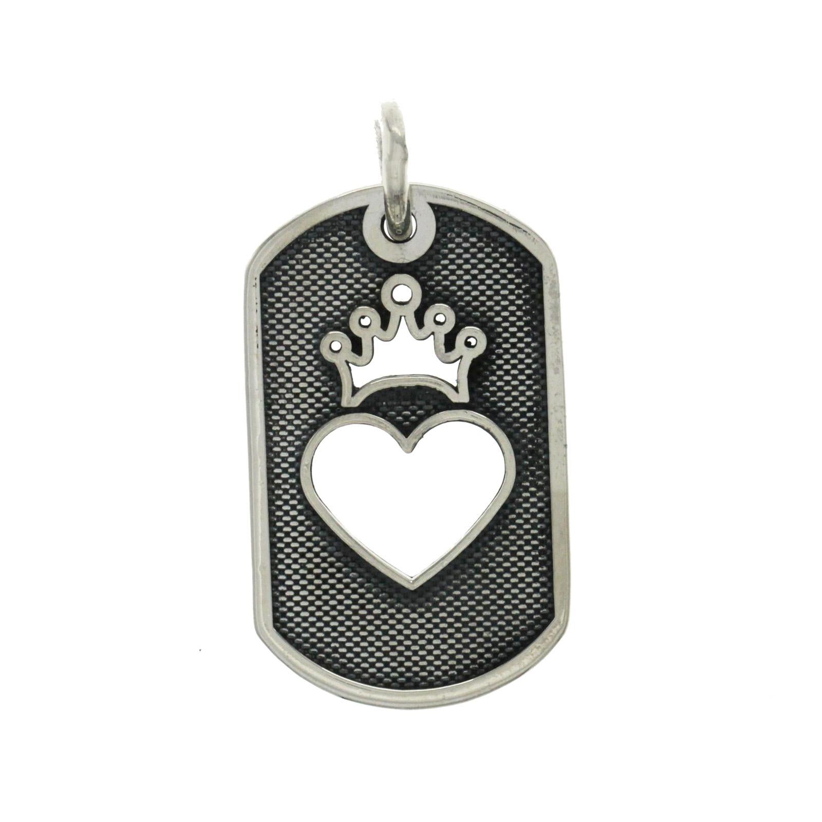 king crown dog tag