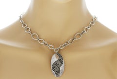 Auth Lois Hill 925 Sterling Silver Filagree Necklace