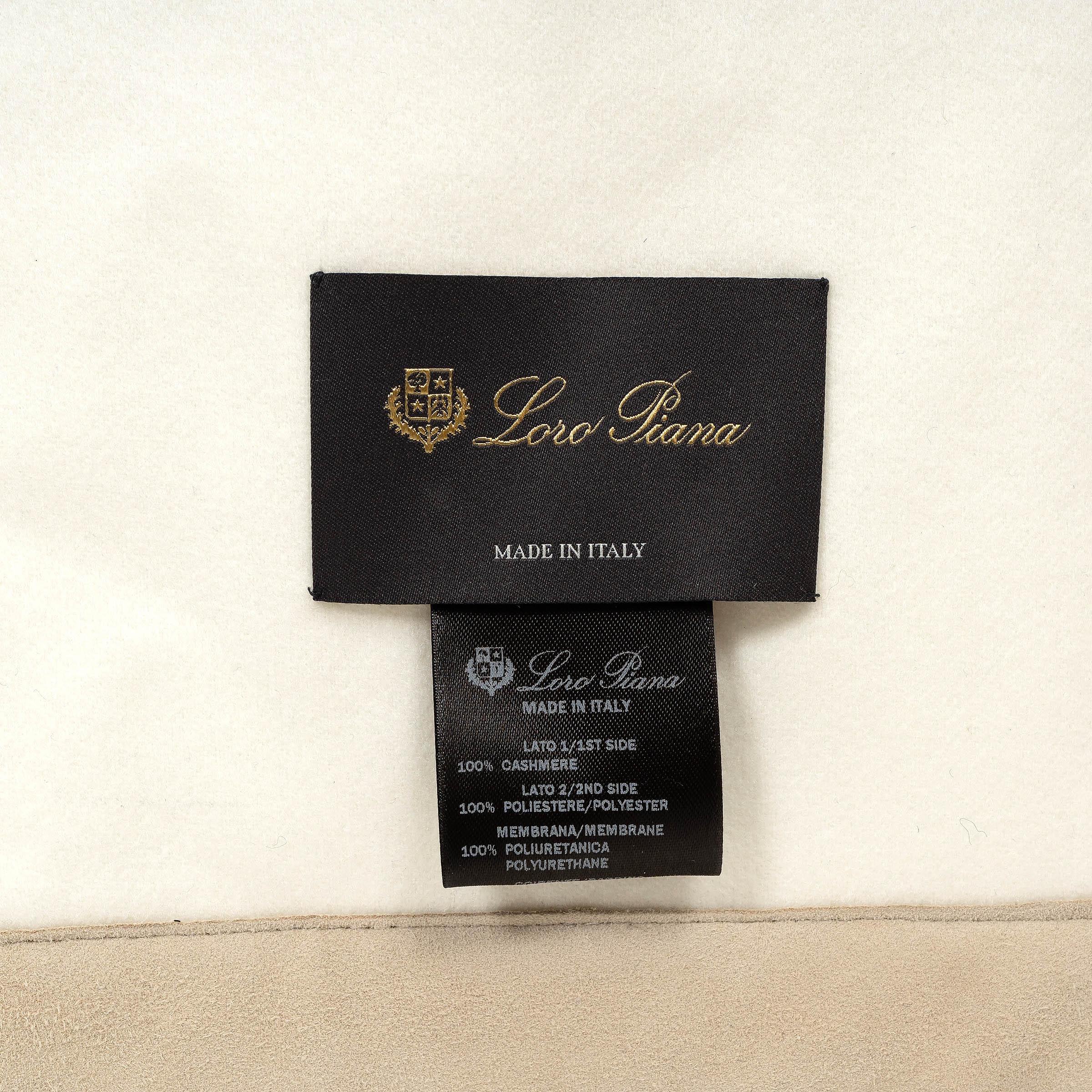 da uomo o donna auth LORO Piana beige LUISA SUEDE TRIM WINDMATE & CASHMERE Coperta in vendita