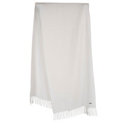 auth LORO PIANA sciarpa in cashmere color crema