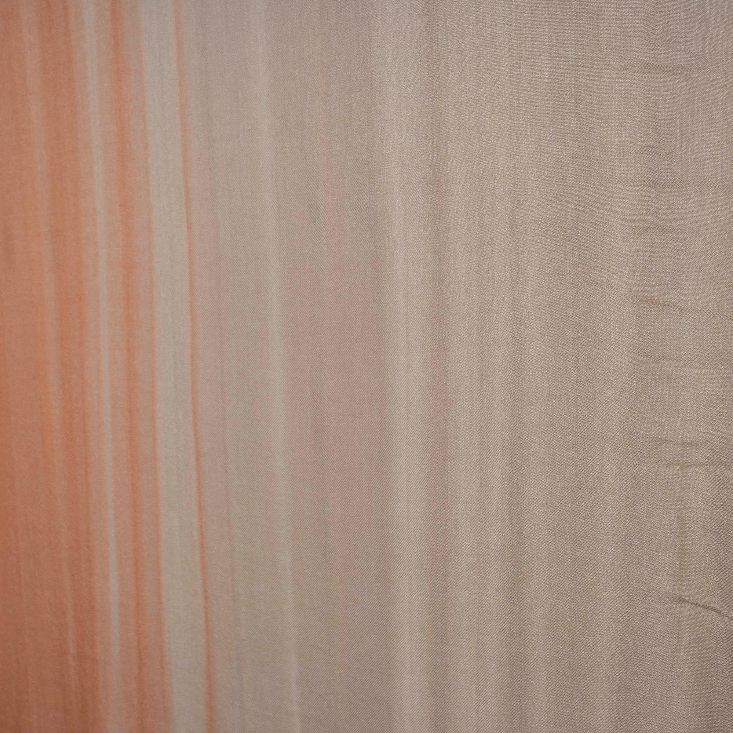 Orange auth LORO PIANA écharpe châle OMBRE en cachemire et soie taupe à orange en vente