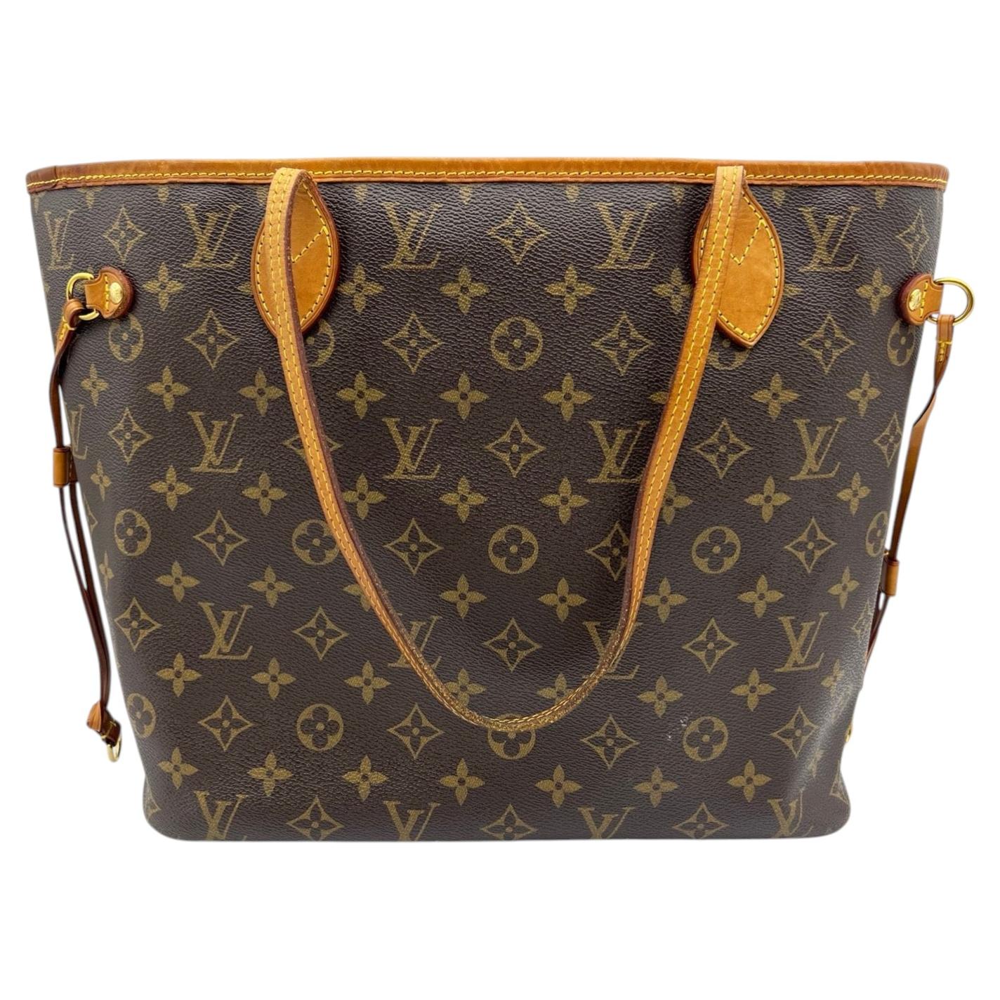 Sac à main Louis Vuitton Neverfull en toile Monogram, sac fourre-tout à porter à l'épaule