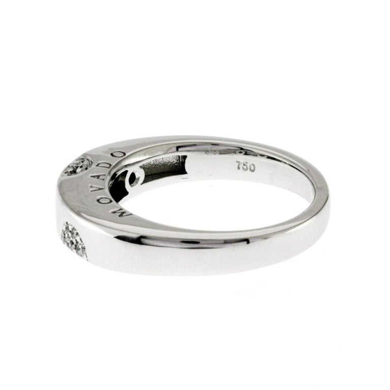 Auth Movado 18 Karat White Gold Diamonds Band Ring For Sale at 1stDibs ...