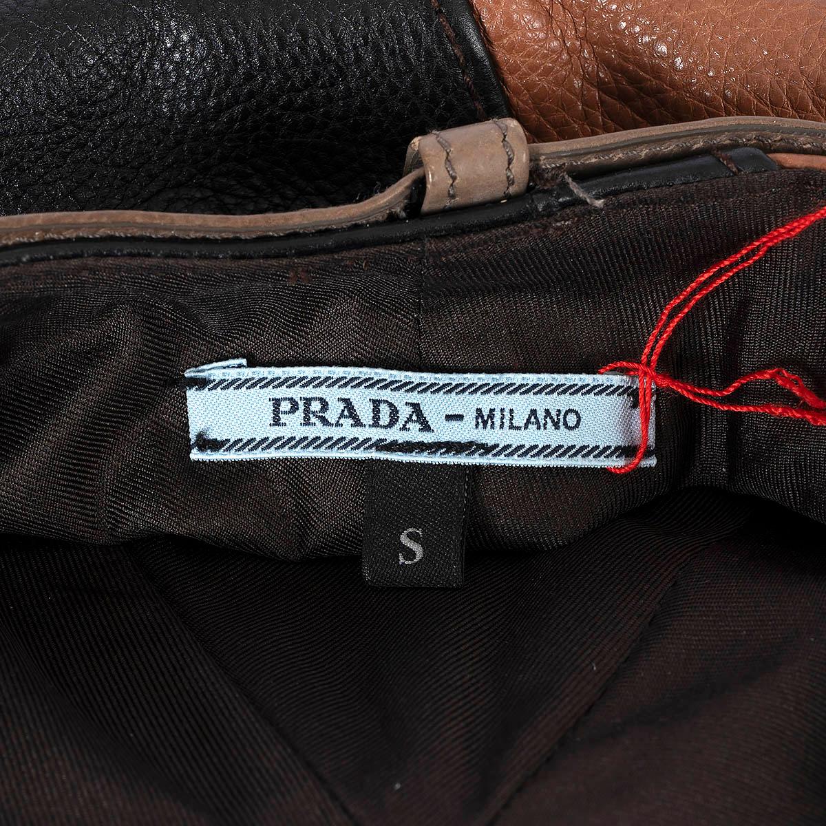 auth PRADA brown red taupe suede 2017 PATCHWORK FLAT CAP Hat S 5