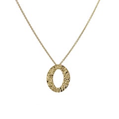 Auth Roberto Coin 18K Yellow Gold Chic & Shine Oval Necklace Size 17"