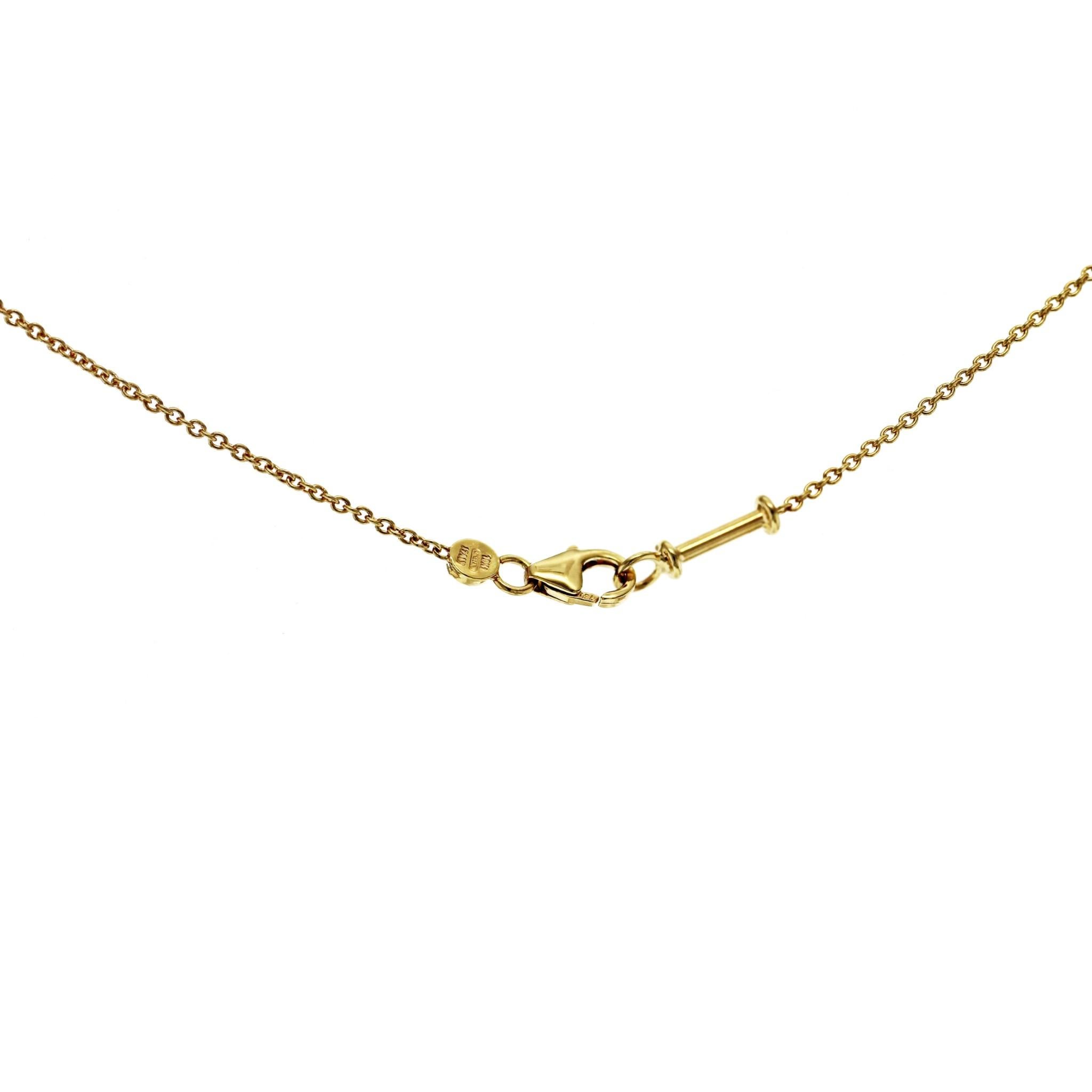 Women's or Men's Auth Roberto Coin 18K Yellow Gold Chic & Shine Oval Necklace Size 17