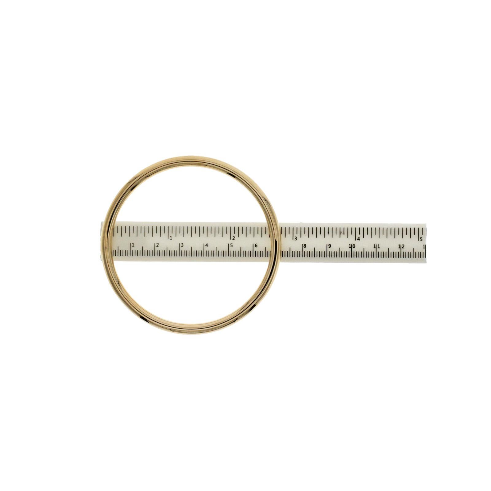 Auth Tiffany & Co. Bracelet jonc à trois anneaux en or jaune 18 carats, Italie 1