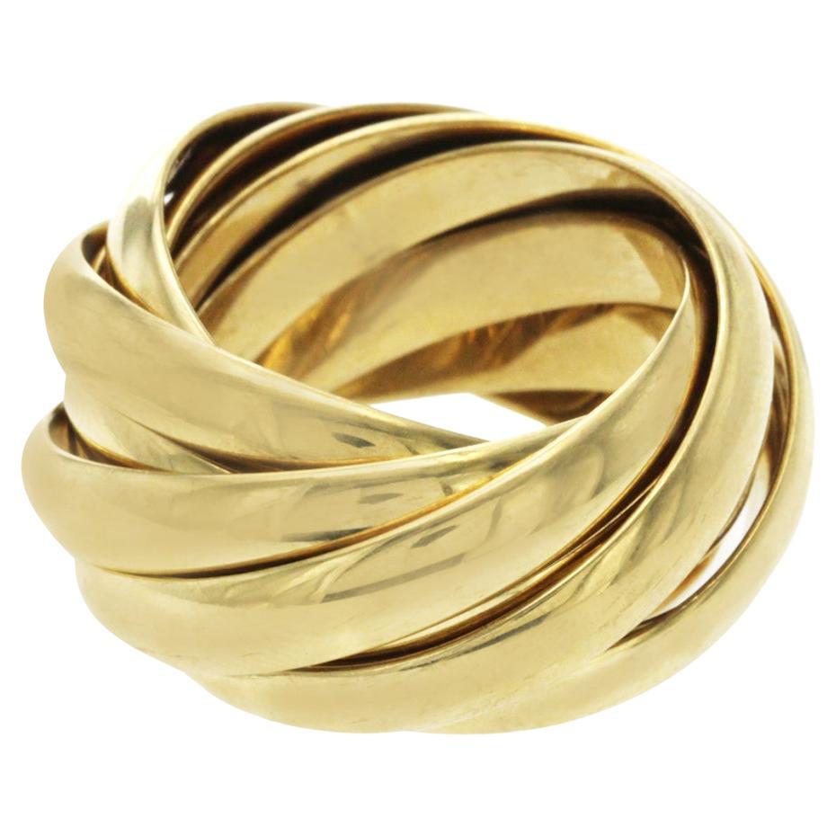 Auth Tiffany & Co. New York 18k Yellow Gold Paloma Picasso Melody Band Ring SZ 8