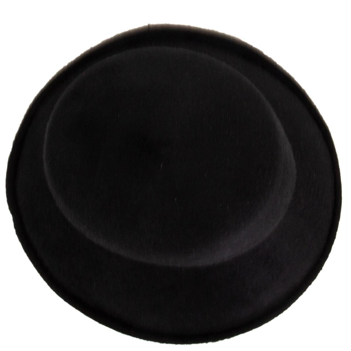 auth YOHJI YAMAMOTO black RABBIT FUR Hat 58 In Excellent Condition In Zürich, CH