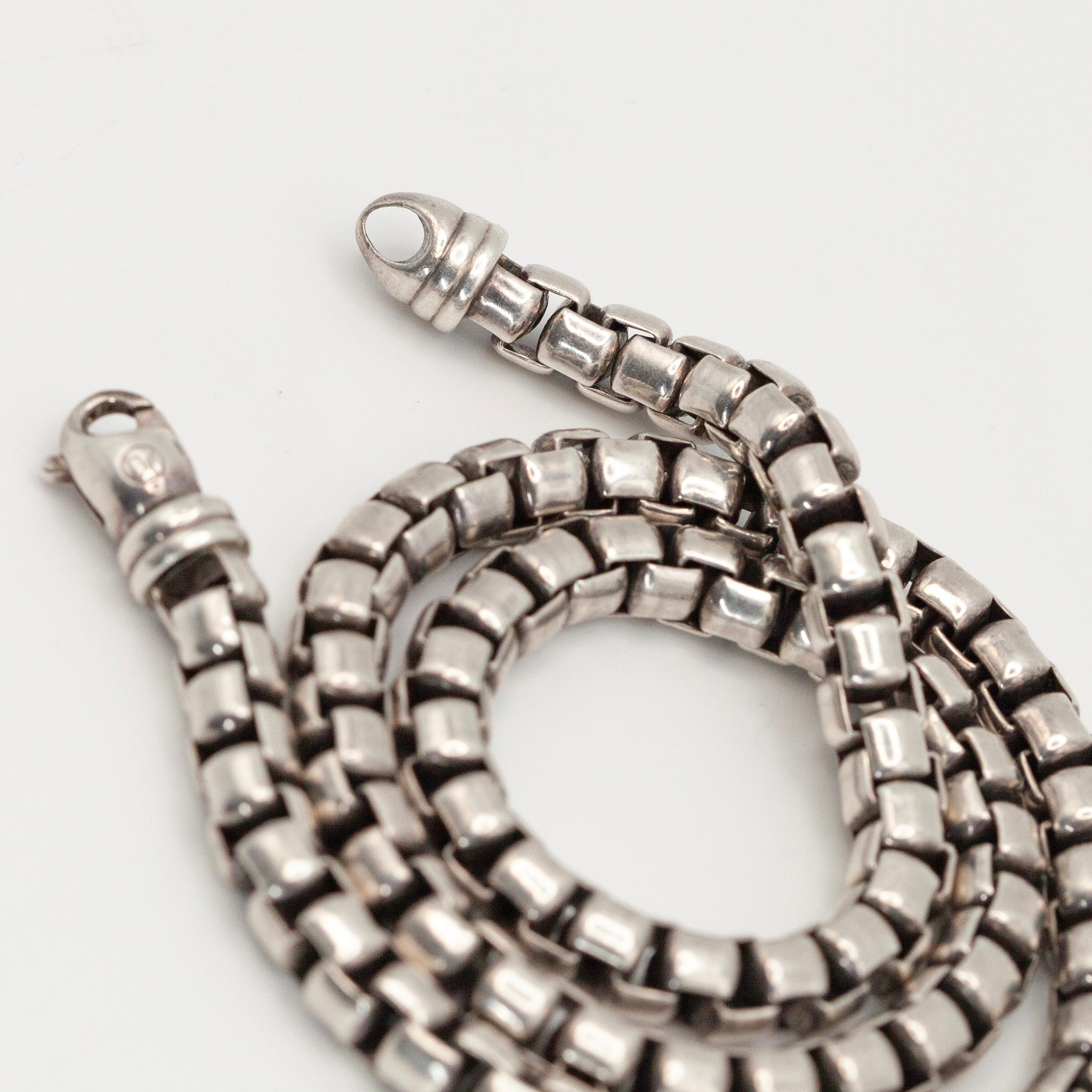 Moderno David Yurman Collana a catena in argento in vendita