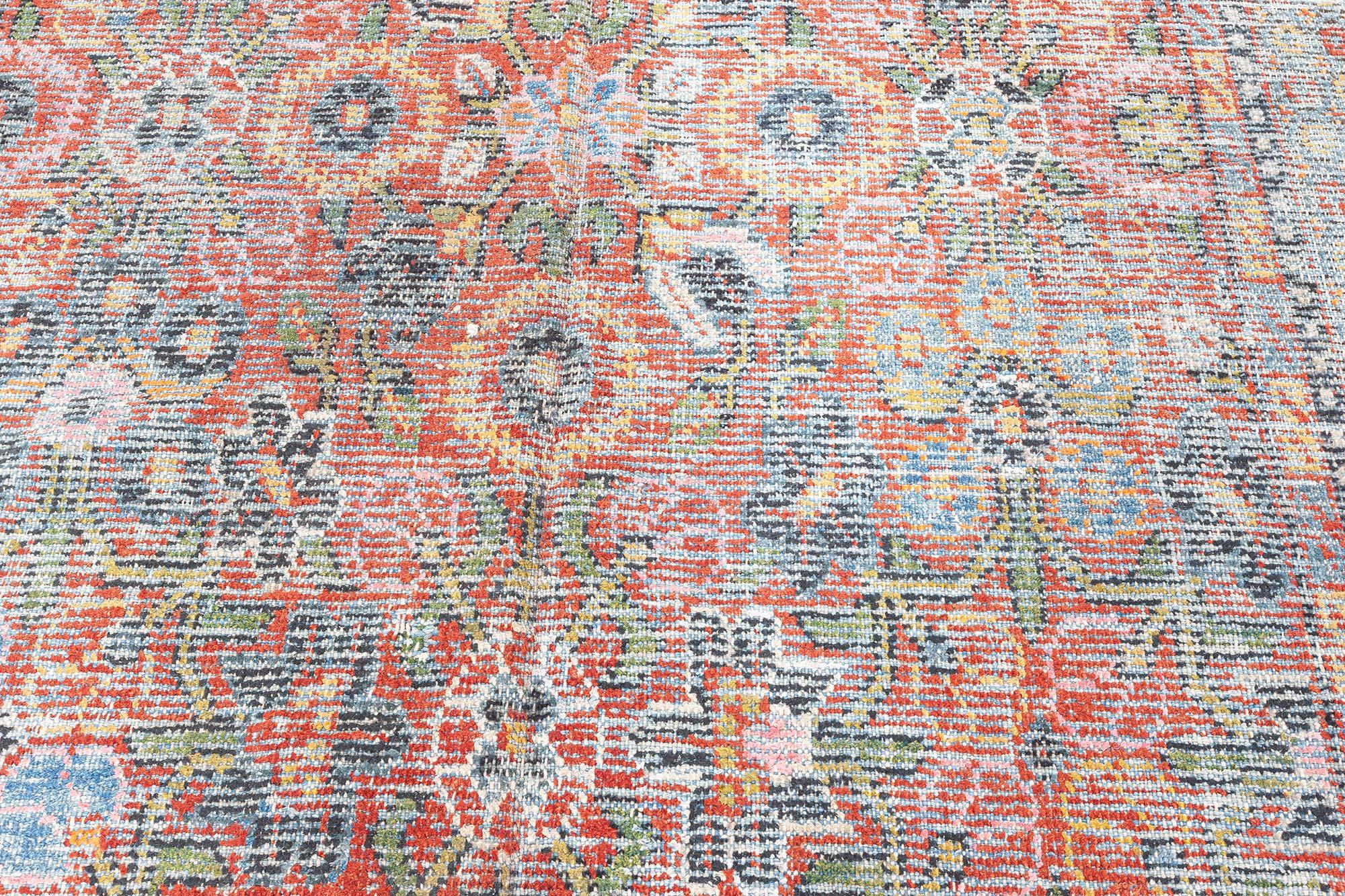 Authentique tapis en soie de Samarkand fait à la main dans les années 1850.
Taille : 5'2