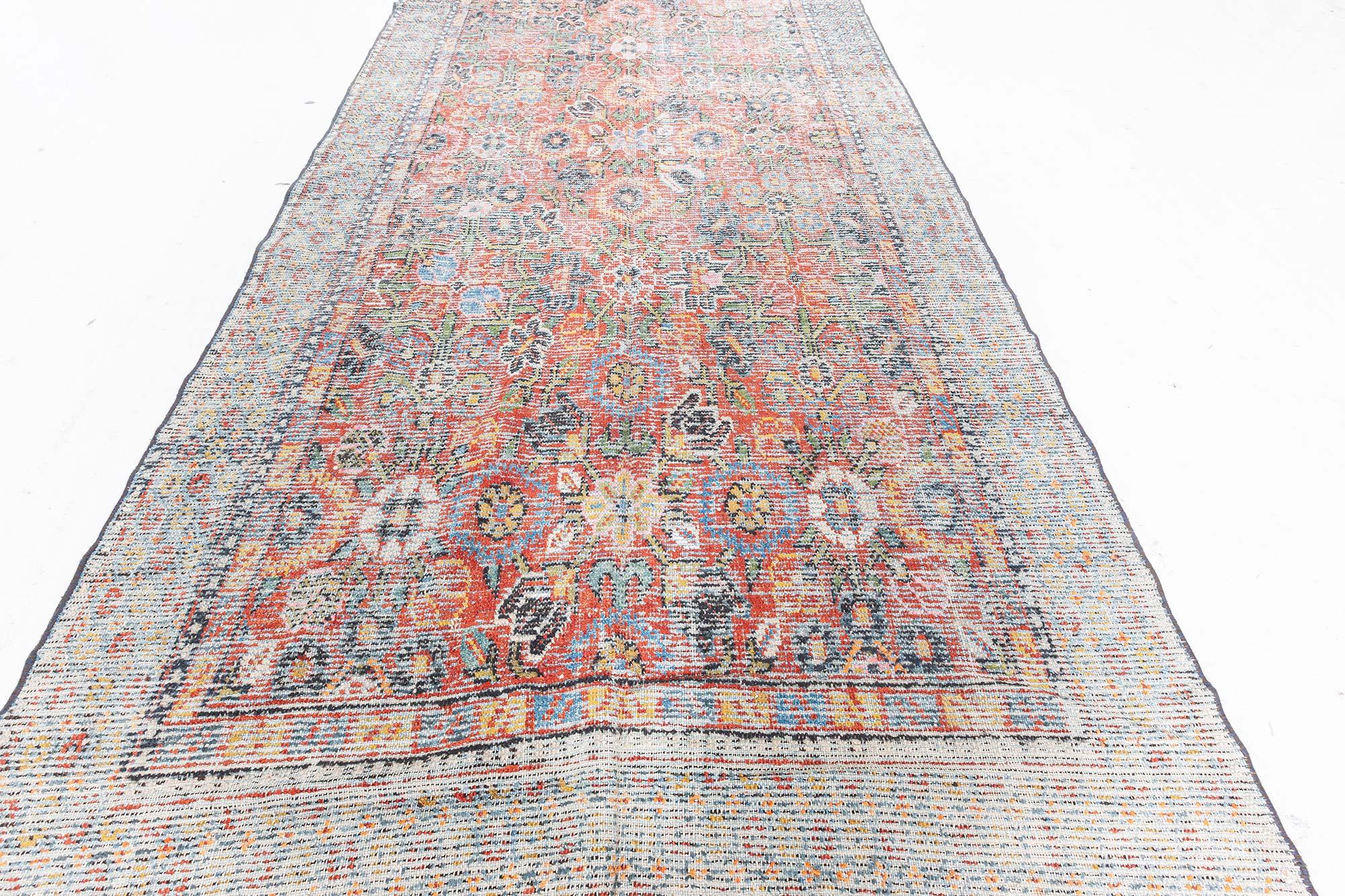 Afghan Authentic 1850s Samarkand Handmade Silk Rug For Sale