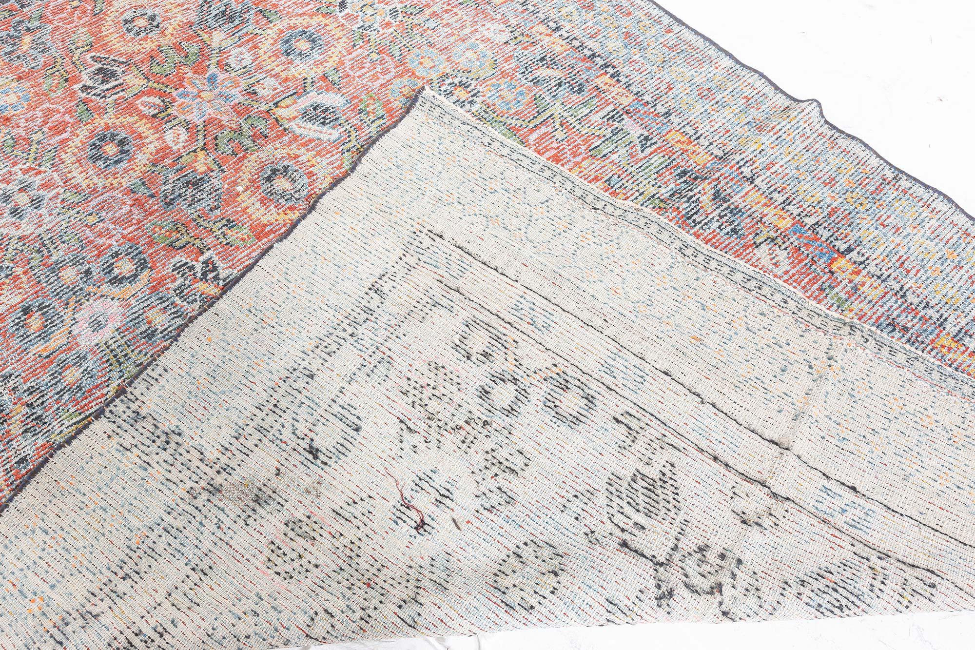 Authentic 1850s Samarkand Handmade Silk Rug For Sale 1
