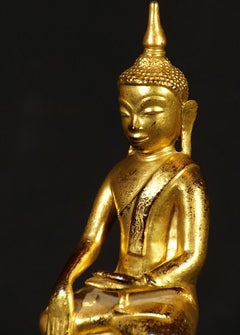 Authentic 18th Century Antique Bronze Buddha Statue from Burma: Original Buddhas