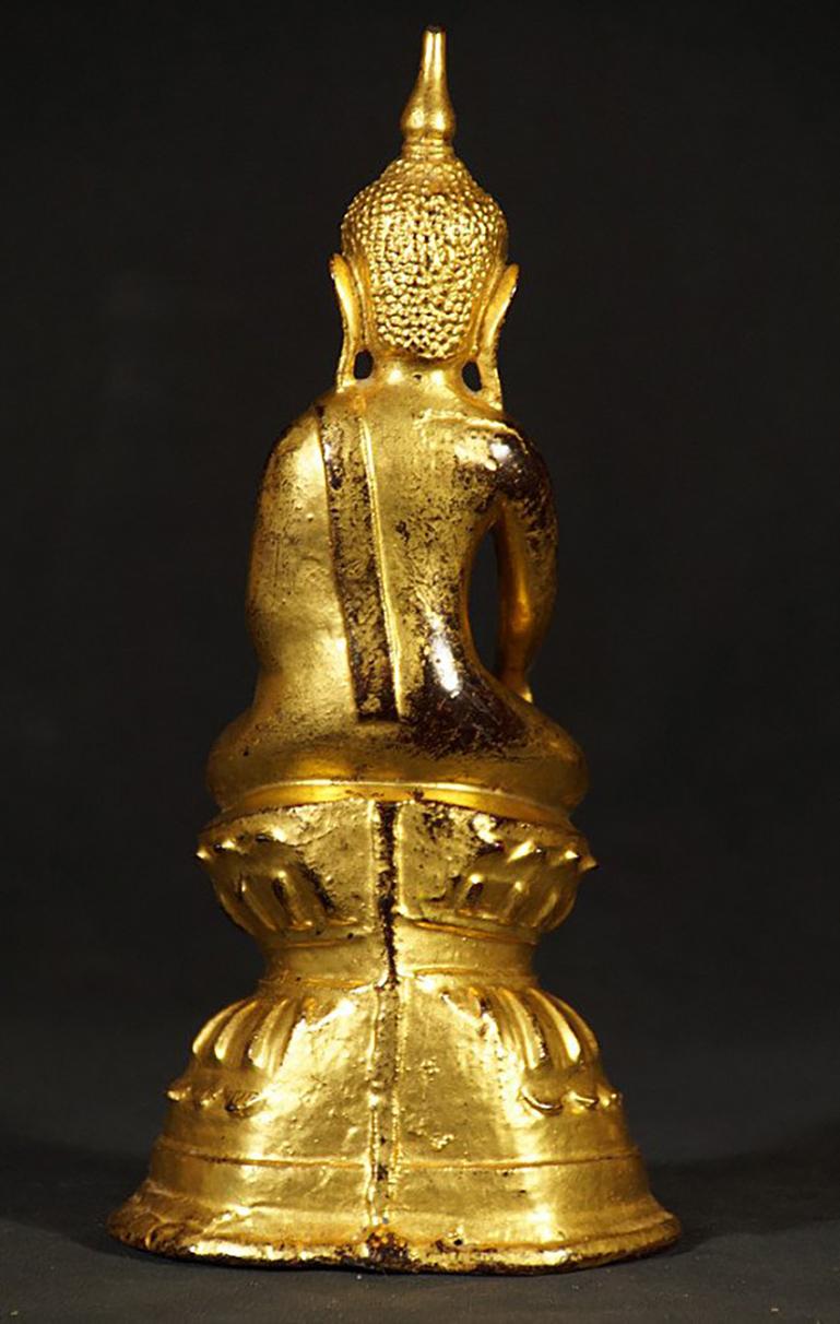 18th Century and Earlier Authentic 18th Century Antique Bronze Buddha Statue from Burma: Original Buddhas For Sale