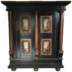 Authentic 18th Century Italian Cabinet Armoire Wardrobe, Venice, 1718