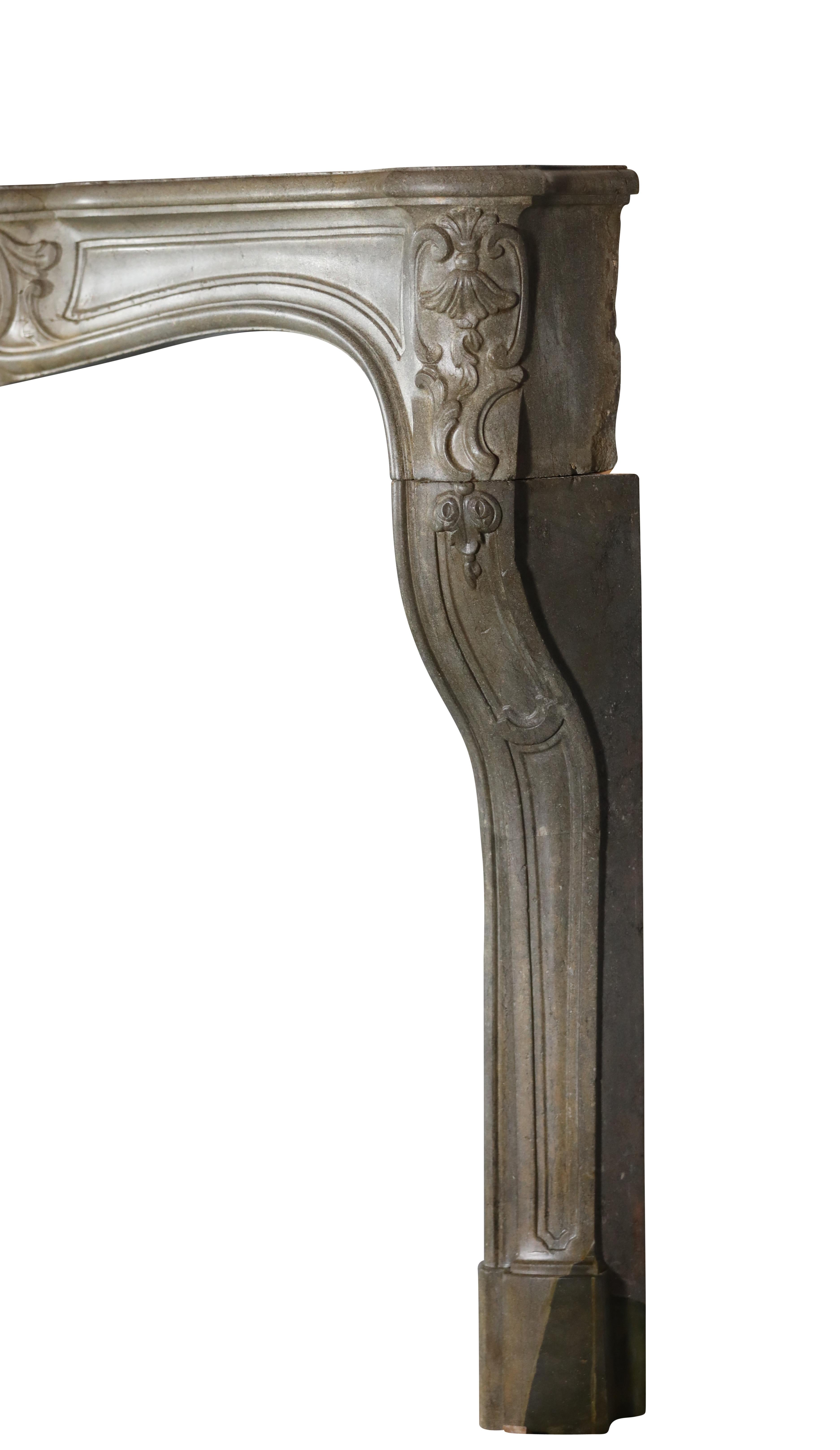 Autentico caminetto decorativo in pietra francese del XVIII secolo in vendita 7