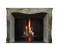 Authentic 18th Century Period Decorative French Stone Fireplace