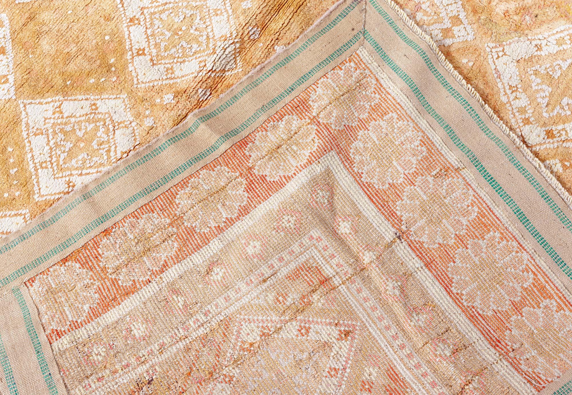 Doris Leslie Blau Authentic 1900 Indian Agra Orange Handmade Rug For Sale 4