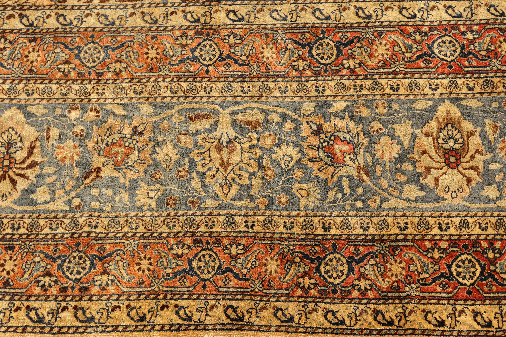 Wool Authentic 1900s Persian Khorassan Rug For Sale