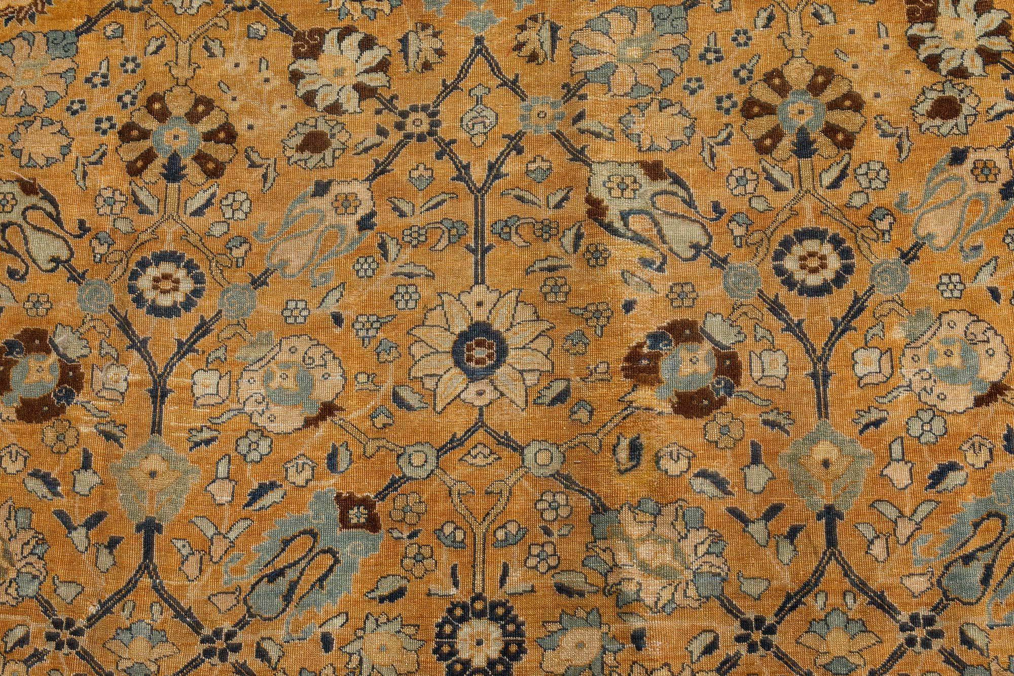 1900s Persian Tabriz Handmade Wool Rug In Good Condition For Sale In New York, NY