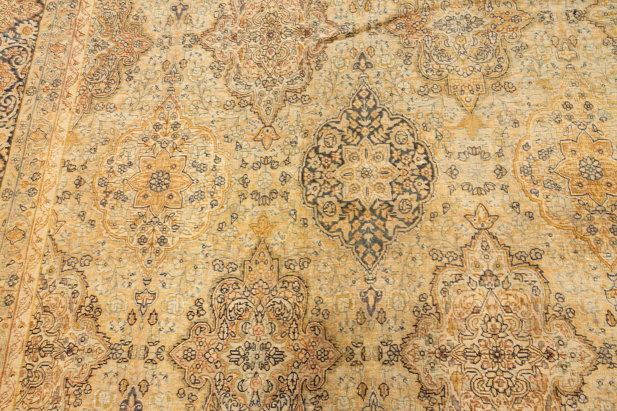 1900s Persian Tabriz Handmade Wool Carpet In Good Condition For Sale In New York, NY