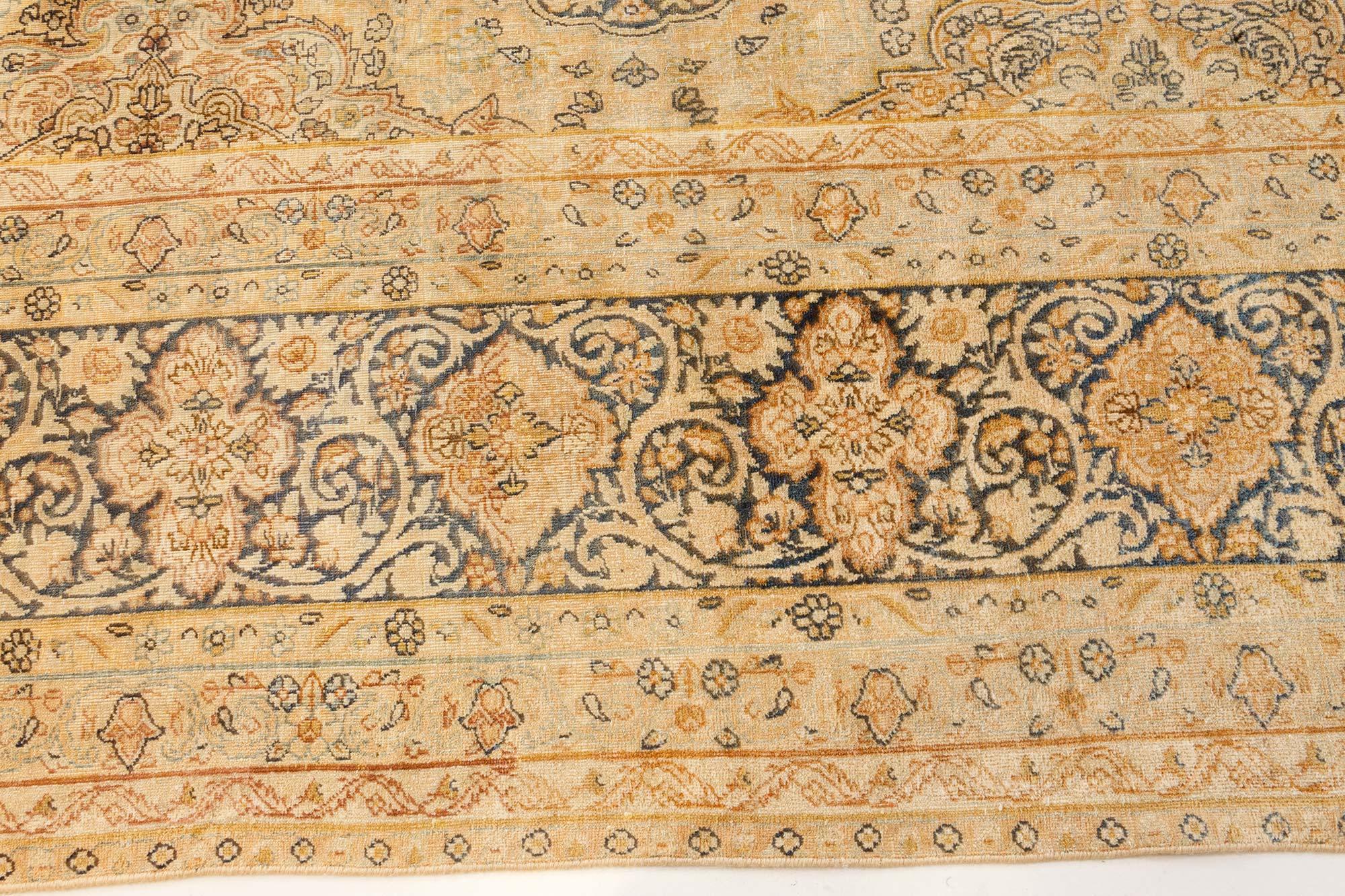 1900s Persian Tabriz Handmade Wool Carpet For Sale 3