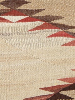 Authentic 1930 Navajo Rug Handwoven Wool Diamond Pattern Native American Textile