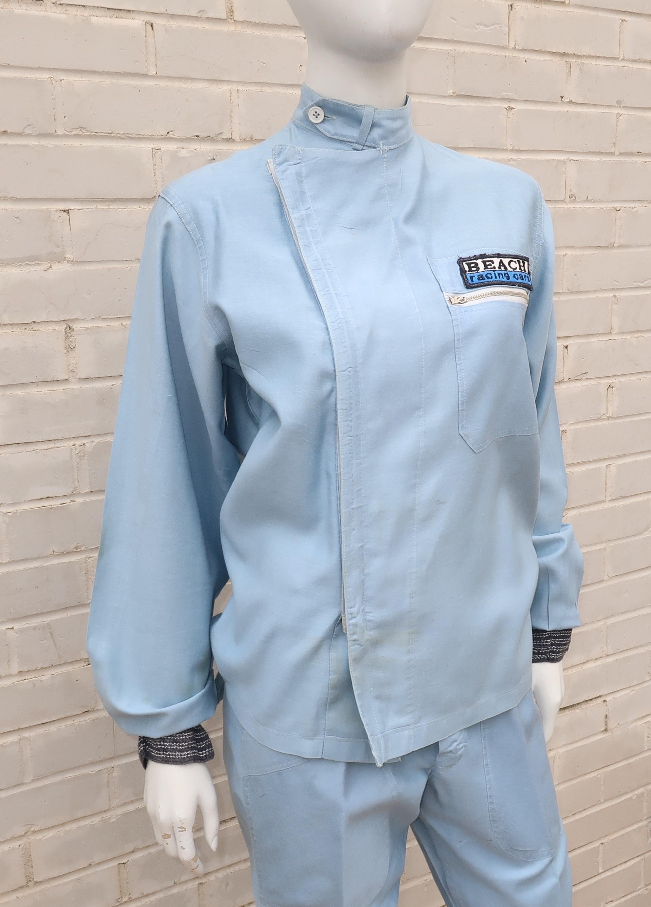 Blue Authentic 1960’s Auto Racing Uniform Suit