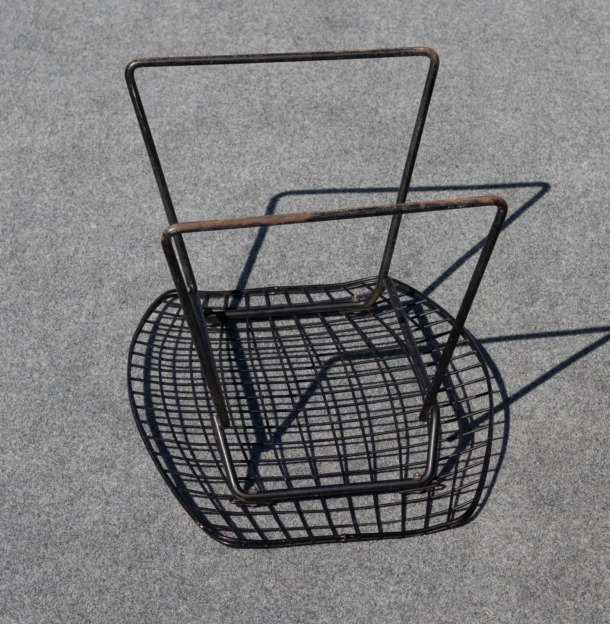 Authentic 1960s Harry Bertoia for Knoll Bird Chair & Ottoman with Original Cover For Sale 6