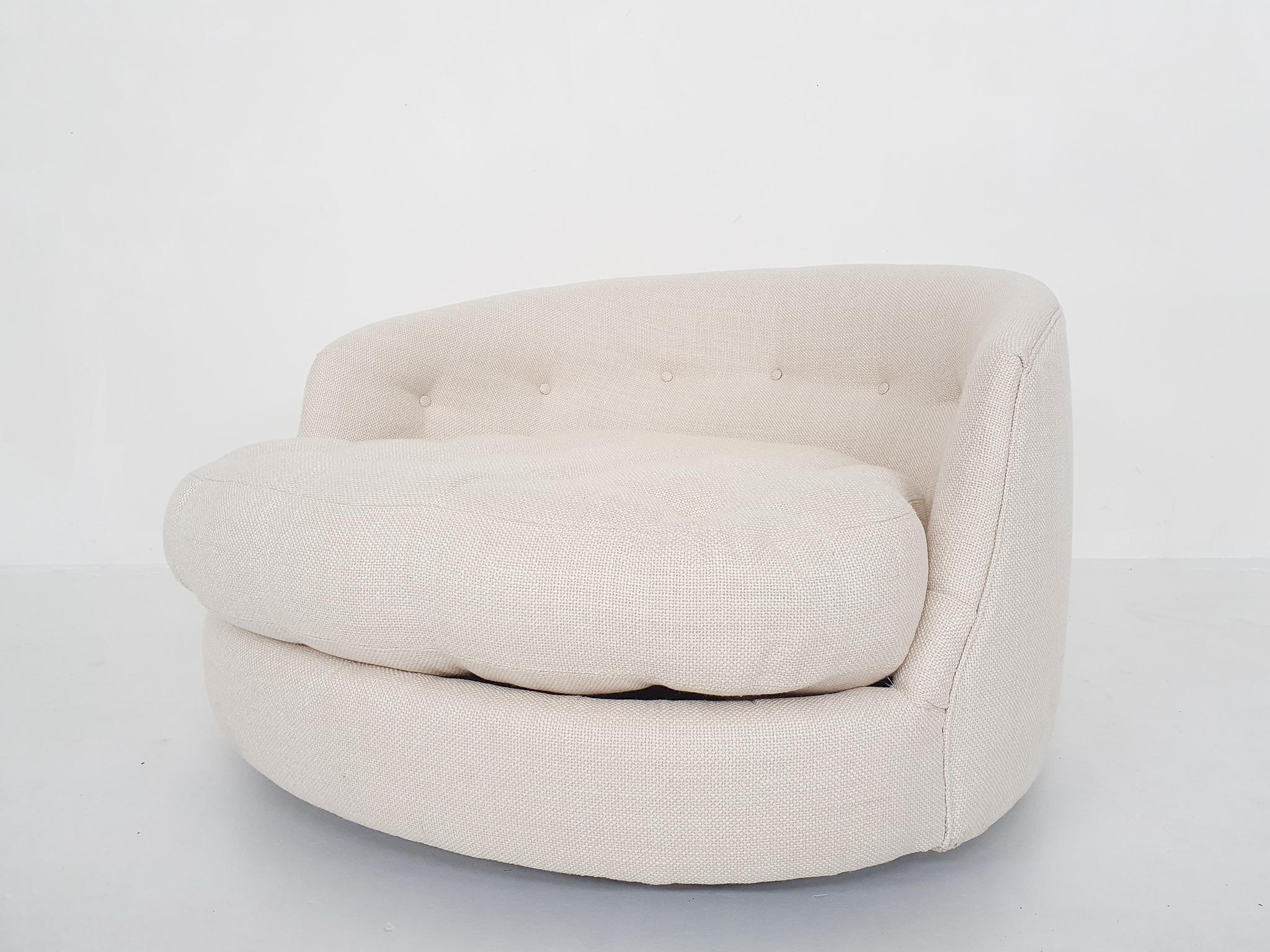 Authentic 1979 Milo Baughman No 3406 “Tub” Swivel Lounge Chair for Thayer Coggin 4