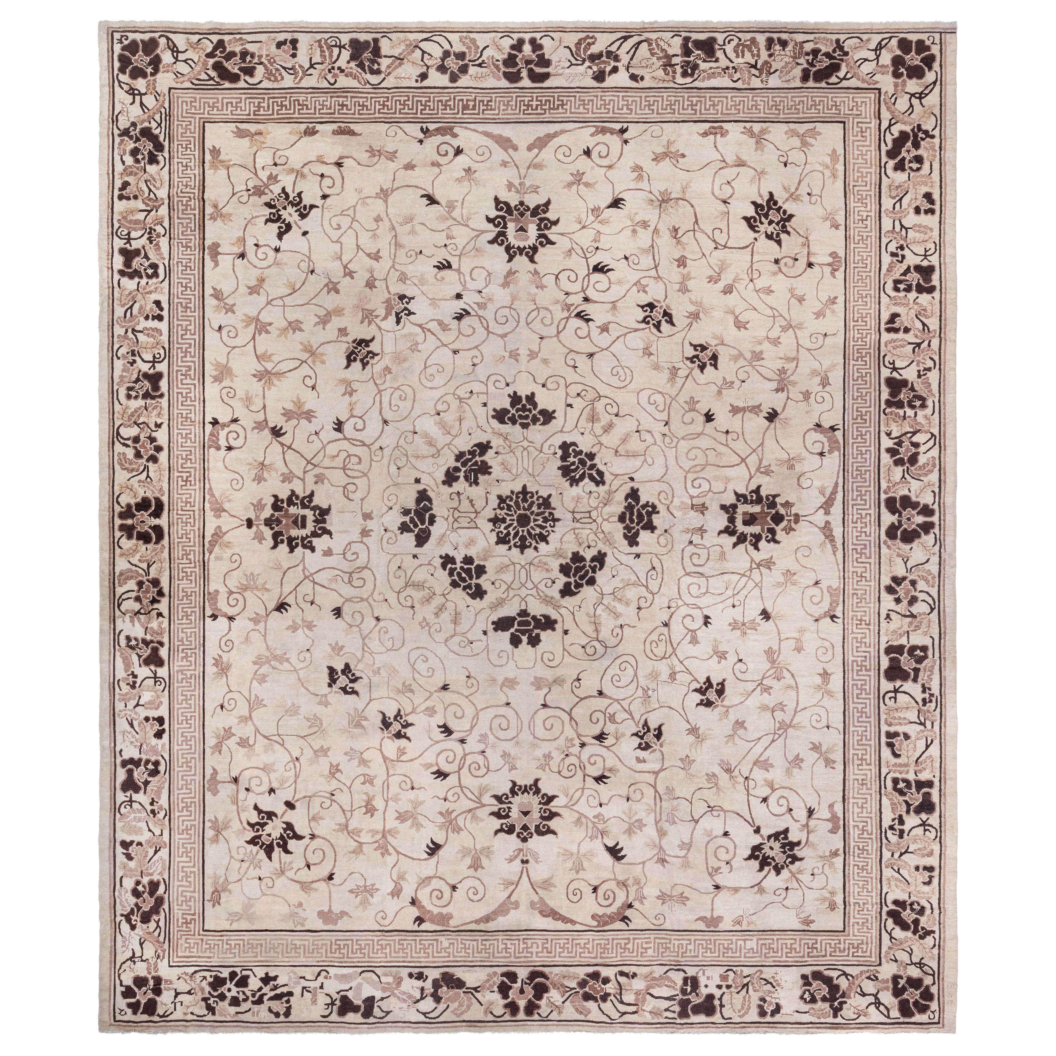 Authentic 19th Century Chinese Carpet Doris Leslie Blau For Sale