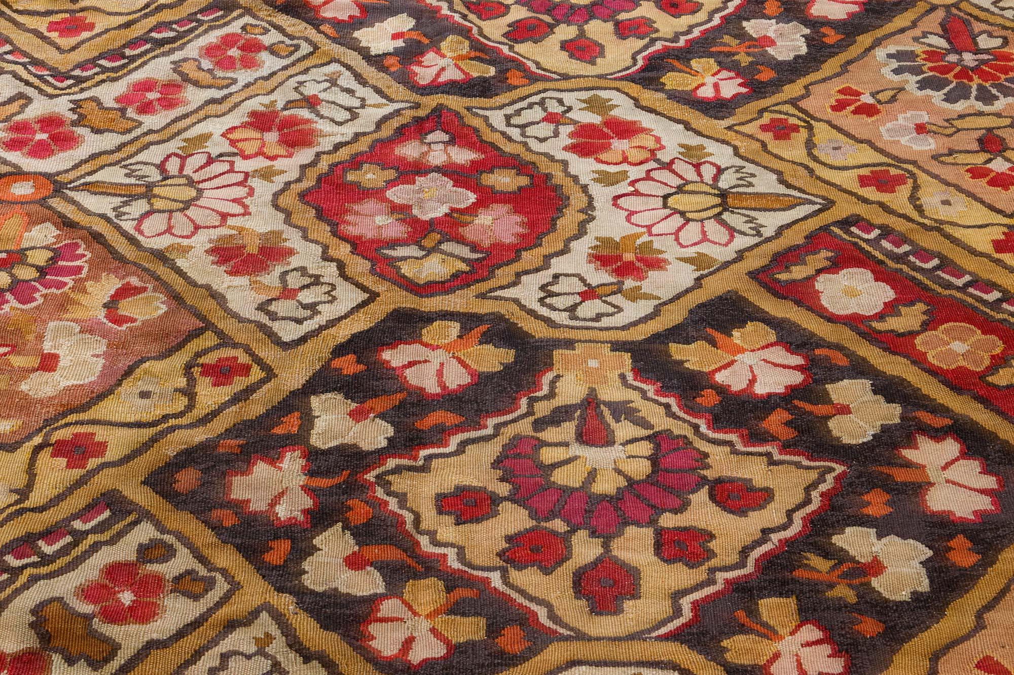 XIXe siècle Authentique tapis d'Aubusson français du 19ème siècle fait à la main en vente