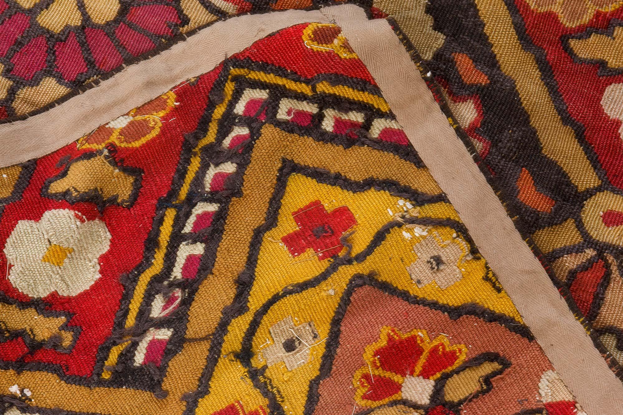 Authentischer handgefertigter französischer Aubusson-Teppich aus dem 19. (Wolle) im Angebot