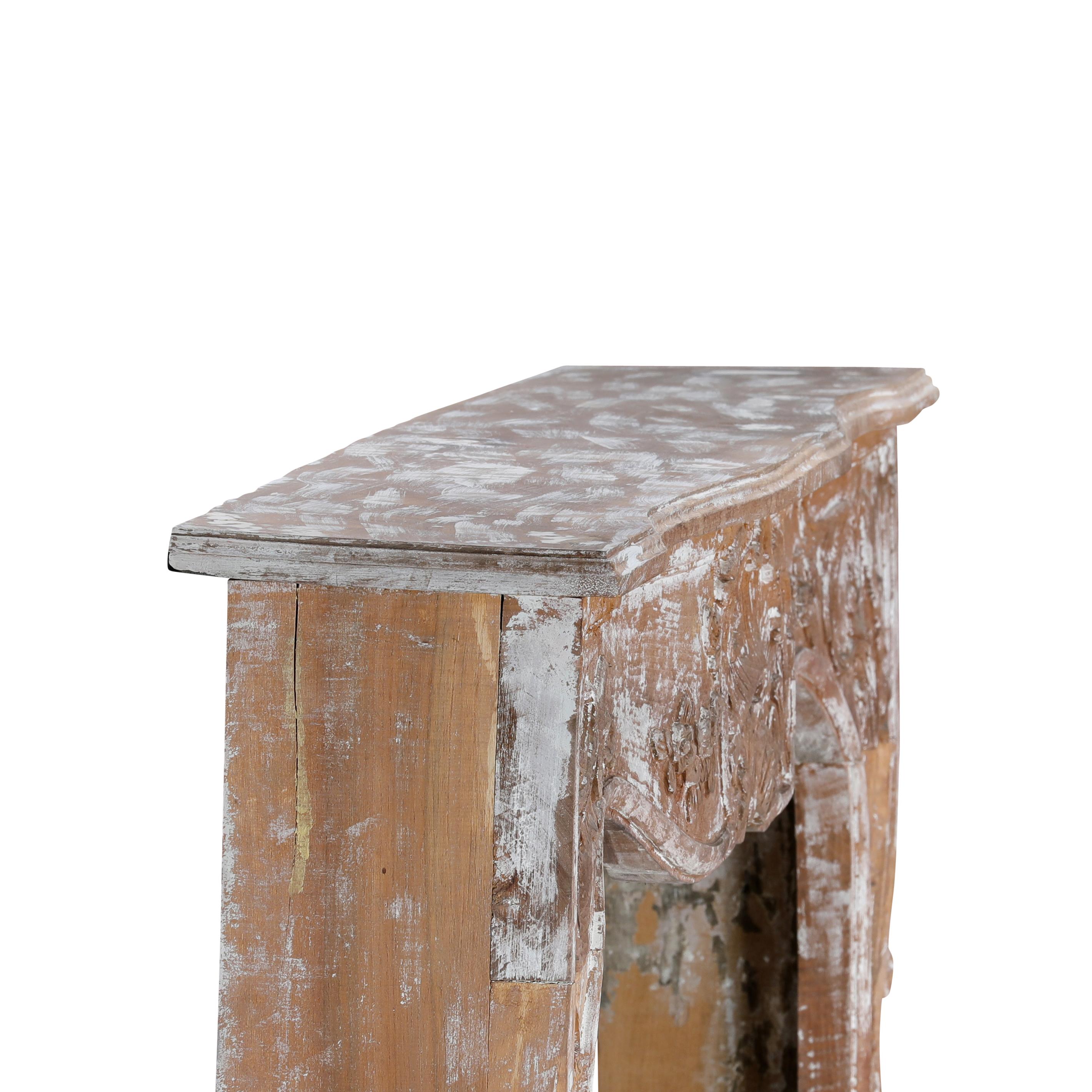 Authentic 19th Century French Rococo Fireplace Mantel - Floral Details - Antique For Sale 11