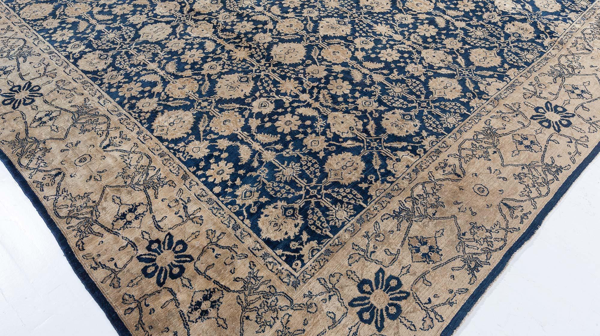 Hand-Knotted Authentic 19th Century Indian Agra Rug For Sale