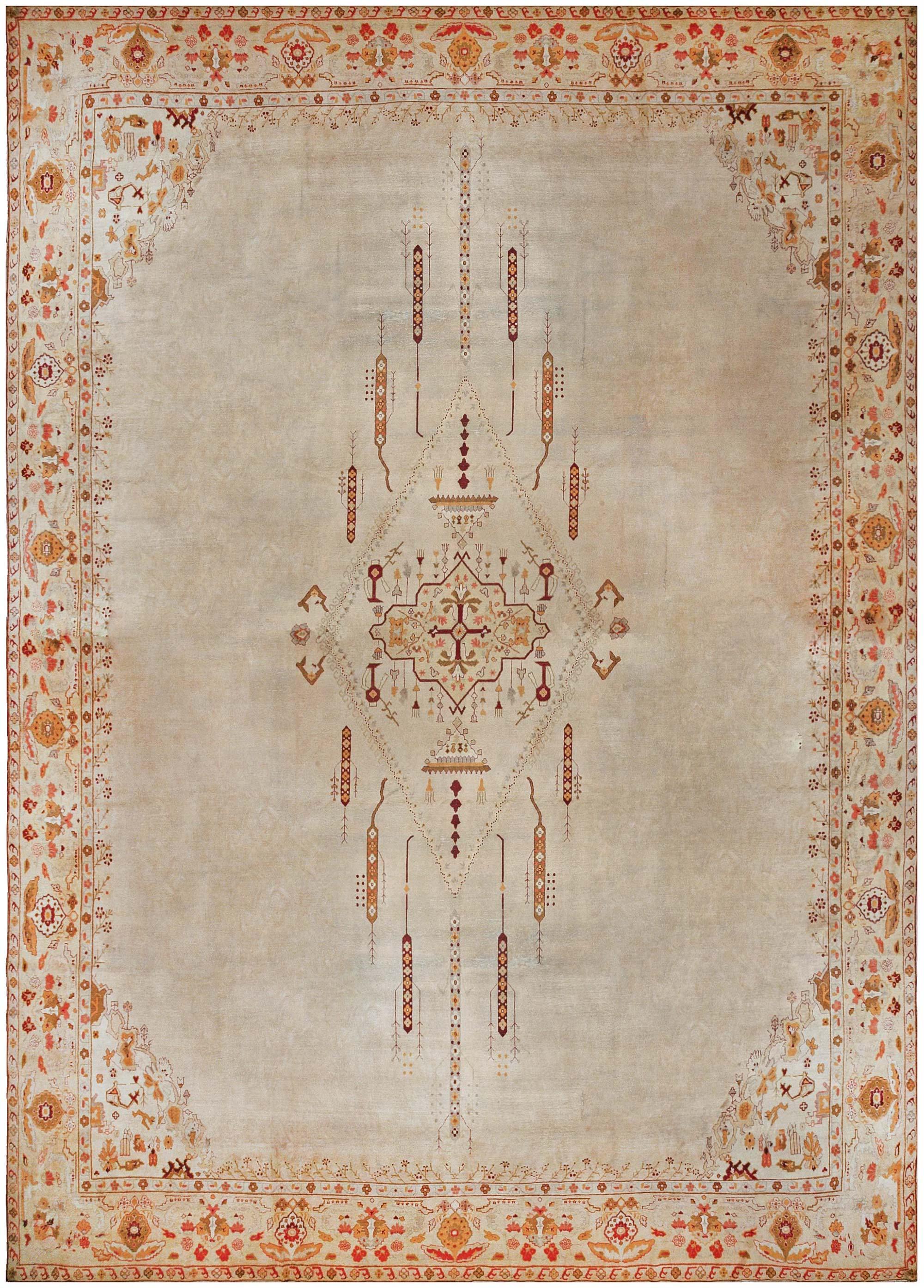 19th Century Indian Amritsar Handmade Wool Rug
