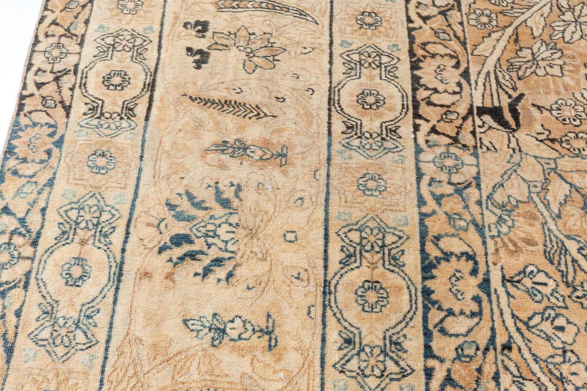 Authentic 19th Century Persian Kirman Carpet For Sale 1