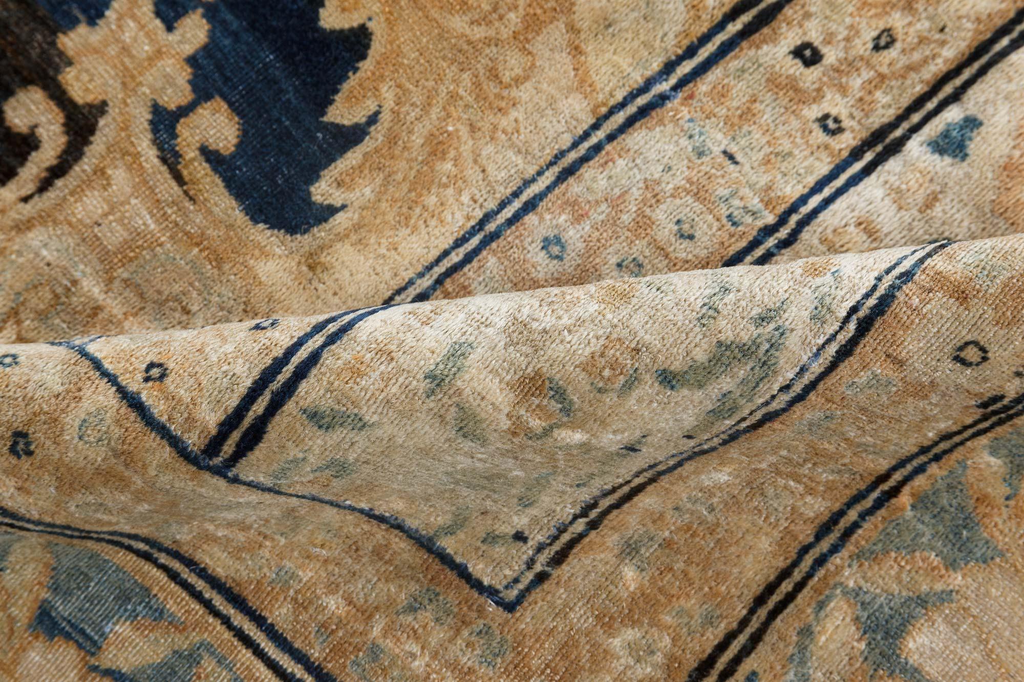 Authentic 19th century Persian Kirman carpet
Size: 12'0