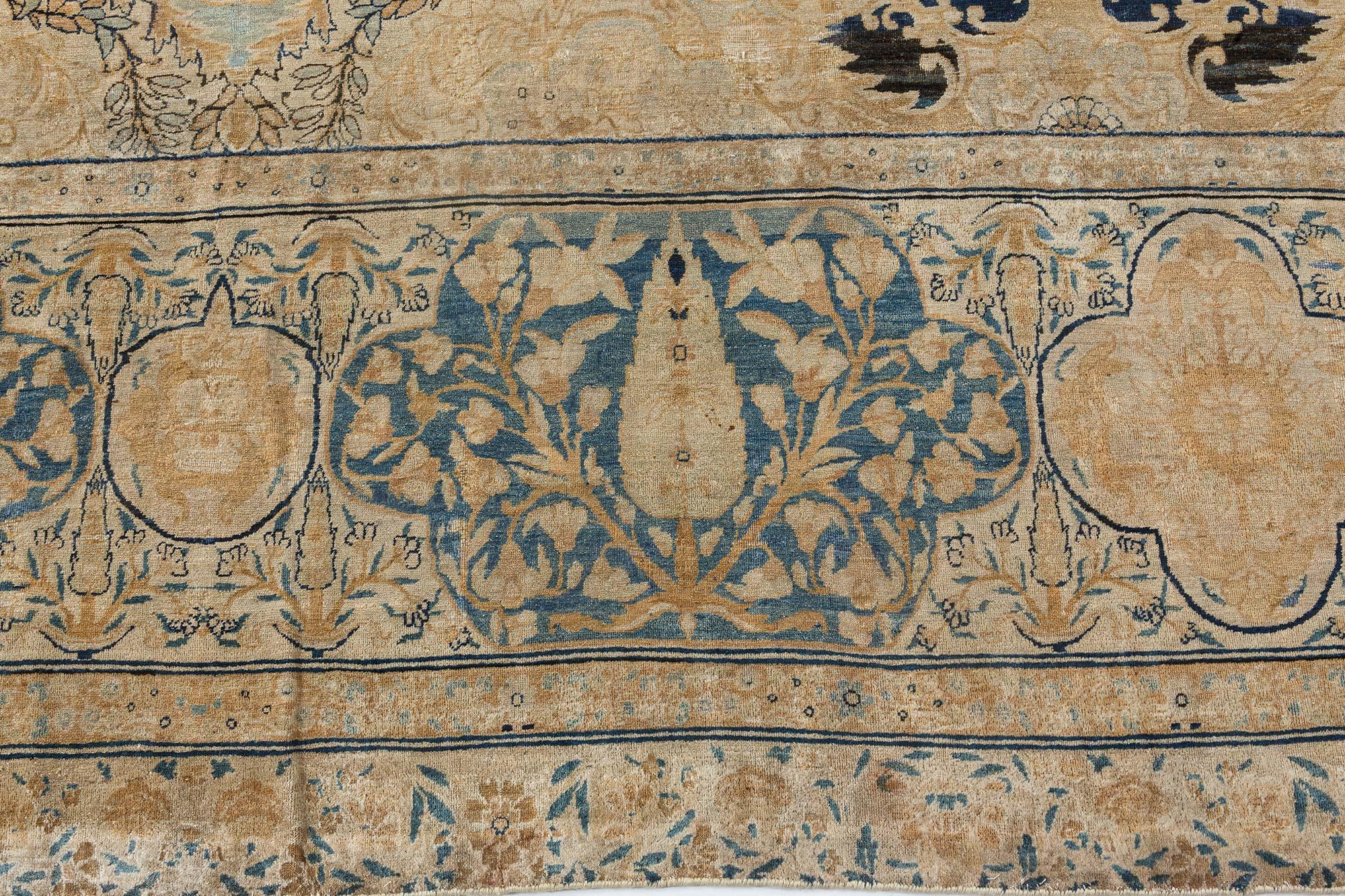 Authentic 19th Century Persian Kirman Carpet For Sale 5