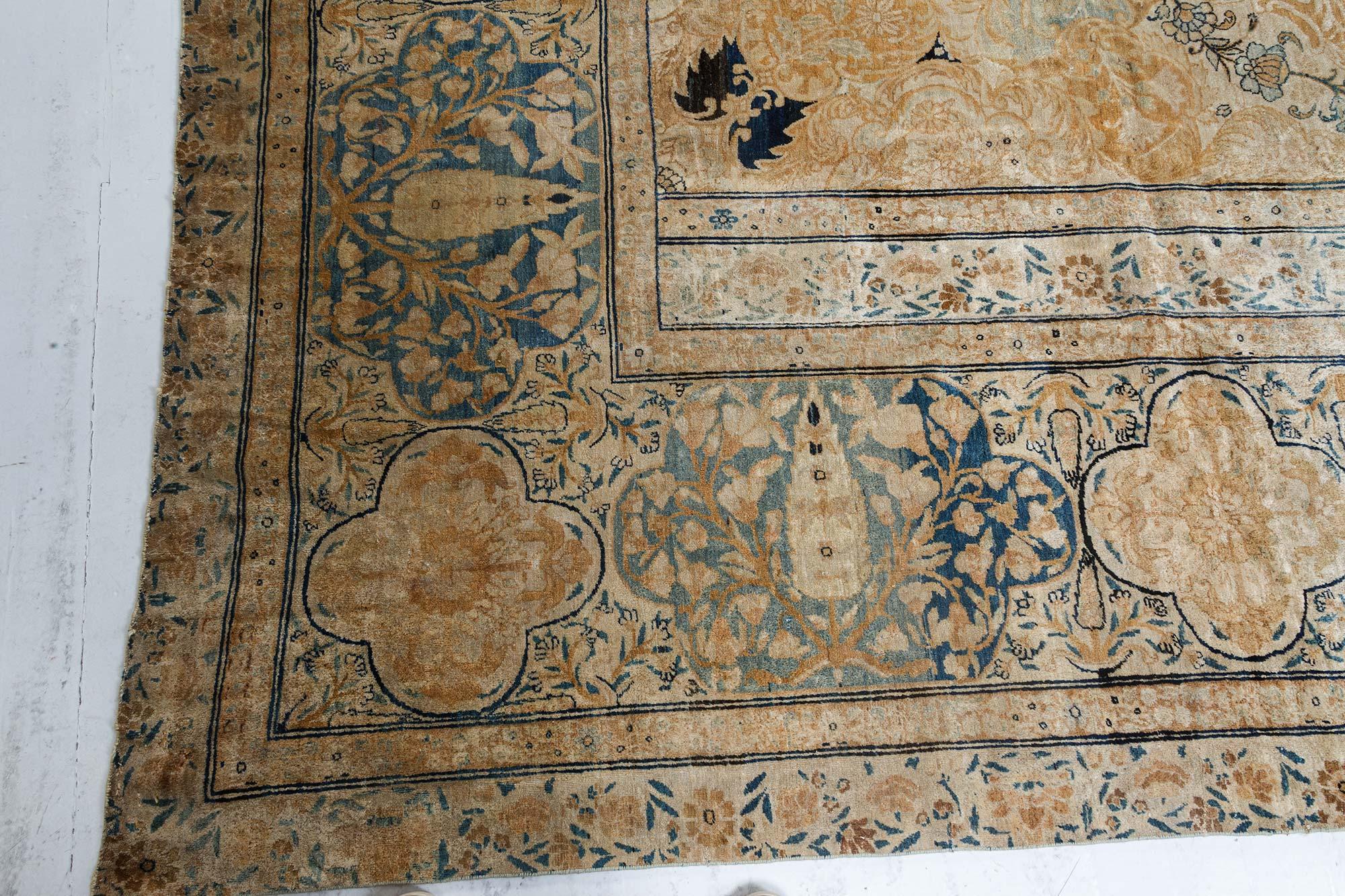 Authentic 19th Century Persian Kirman Carpet For Sale 4