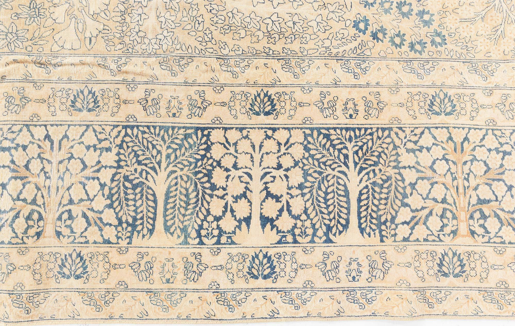 Lana Tappeto persiano Kirman autentico del XIX secolo in vendita