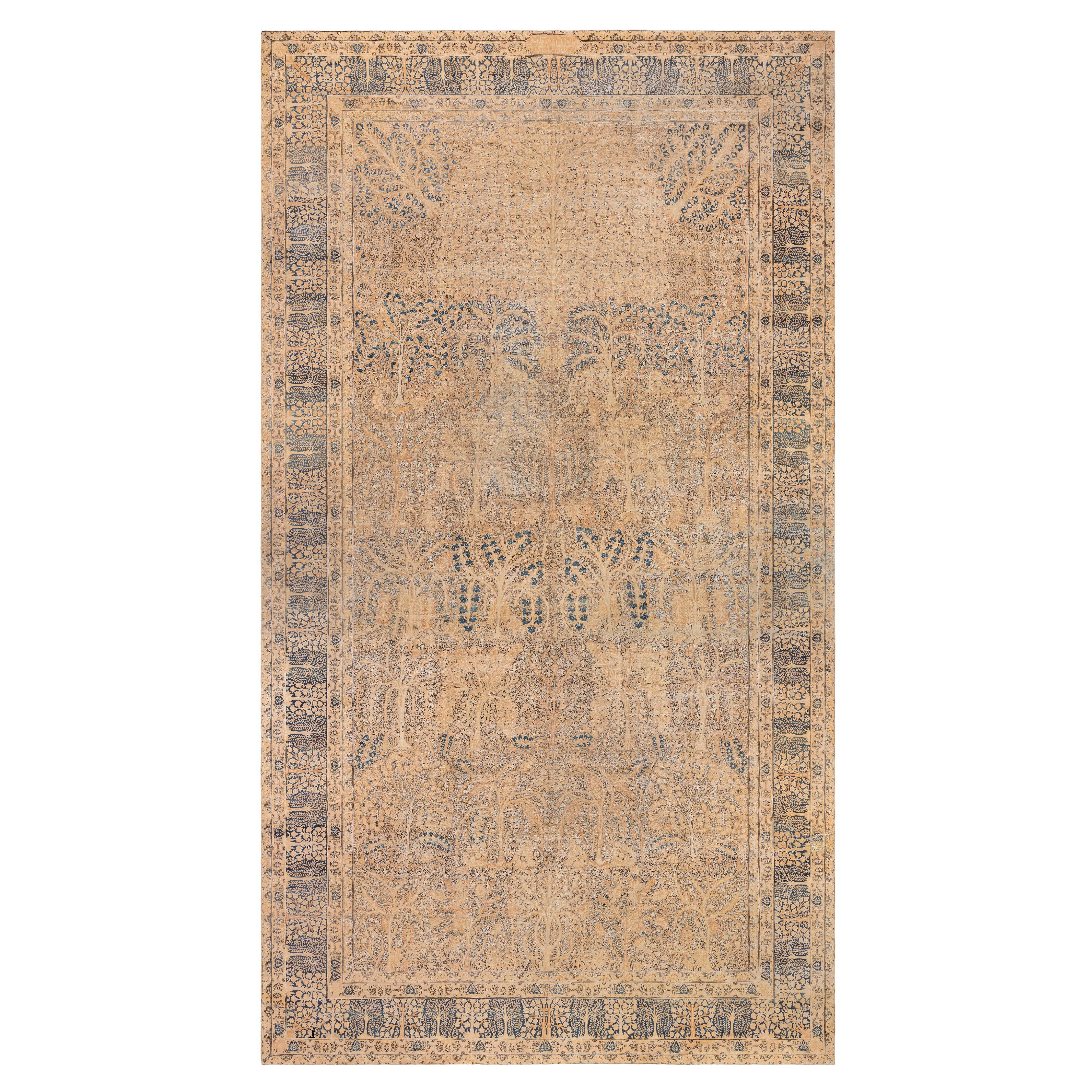 Authentic 19th Century Persian Kirman Rug
