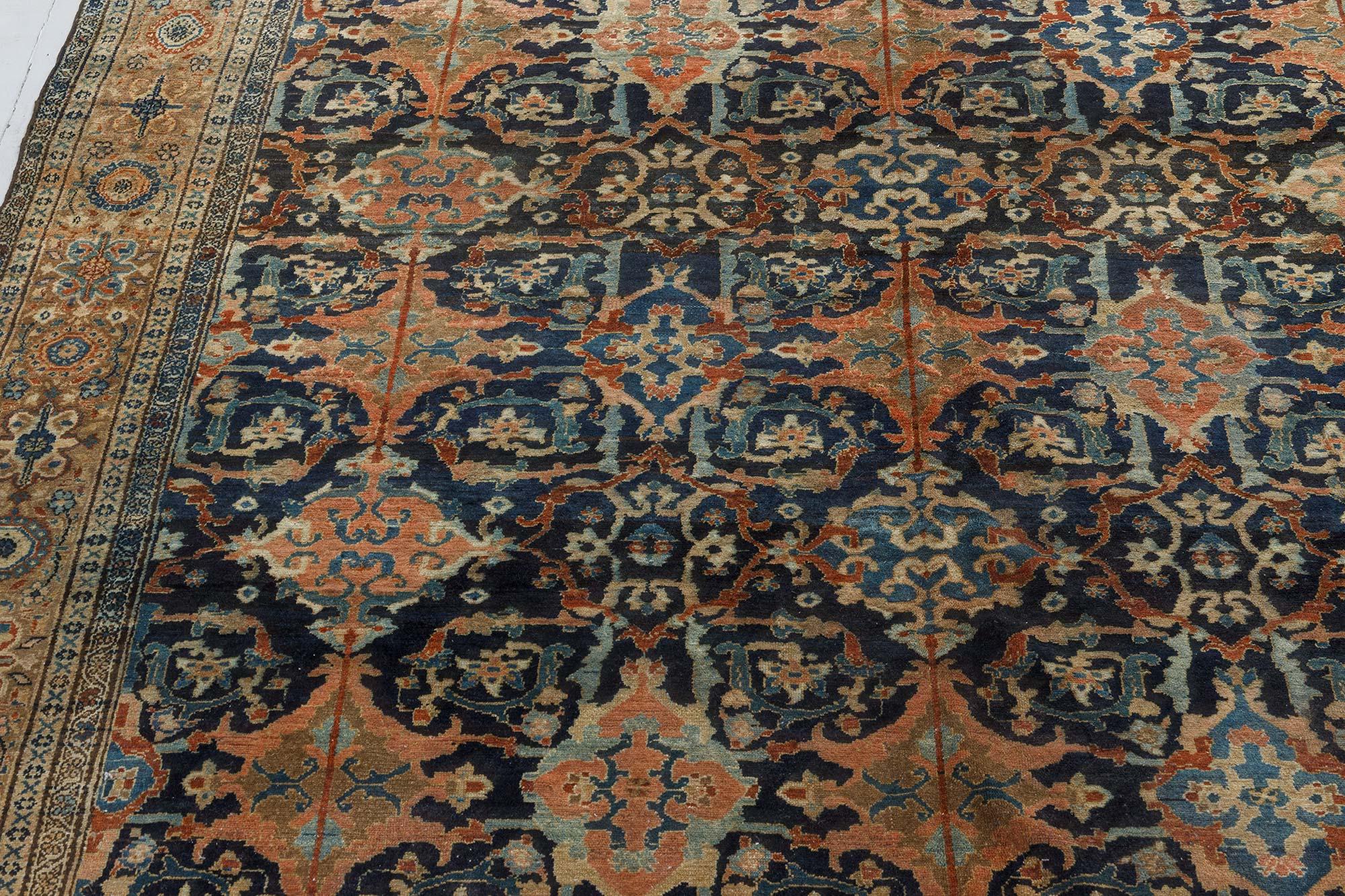 19th Century Persian Malayer Handmade Wool Rug In Good Condition For Sale In New York, NY
